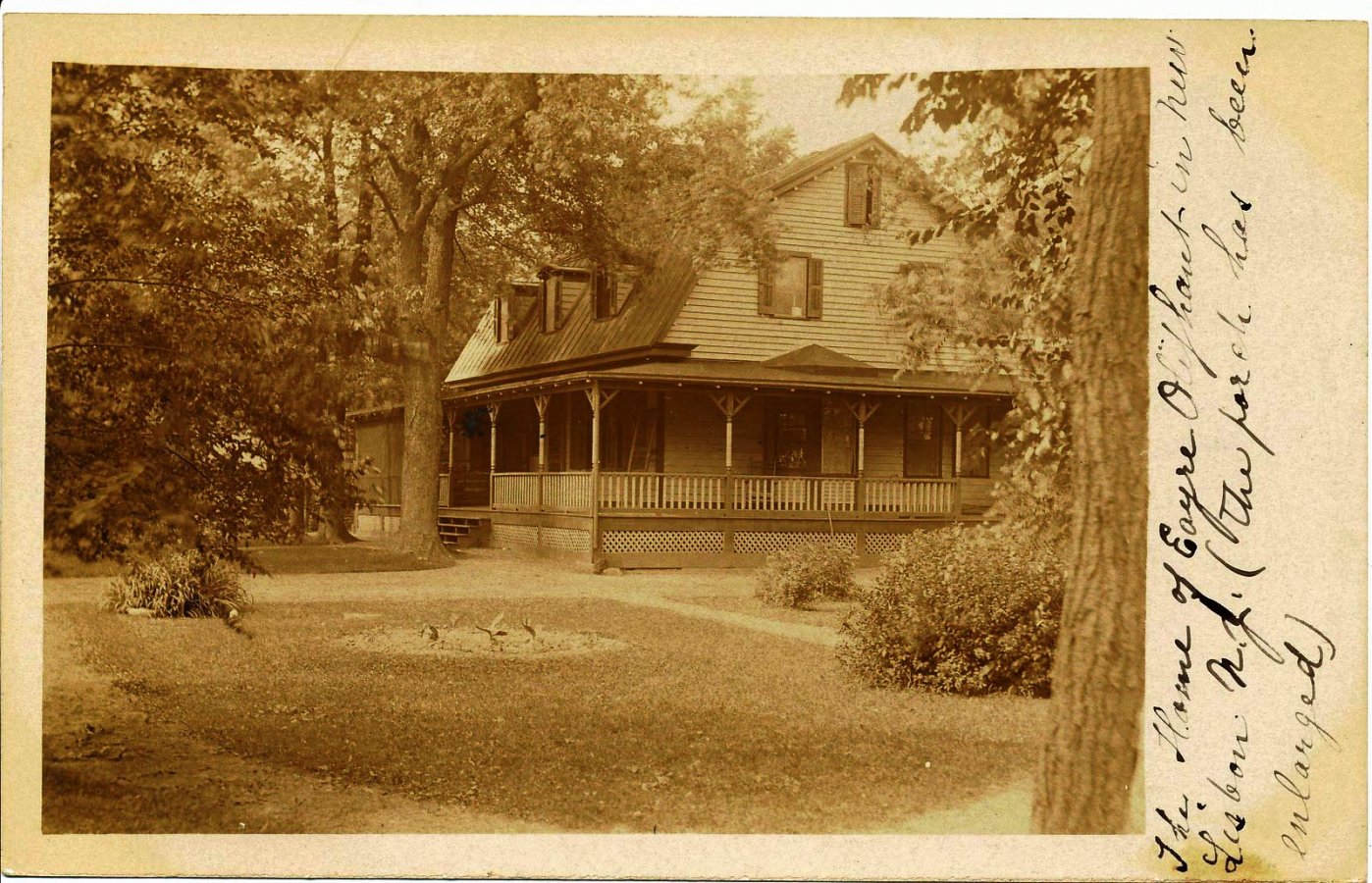 New Lisbon vicinity Pemberton Township Oliphant Residence c 1910 Clear New Lisbon Old